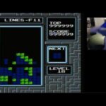 An excited 13-year-old boy celebrates after achieving the impossible - beating the infamous "kill screen" on the NES Tetris game.