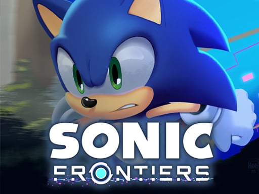 Image of Sonic, poised for a thrilling sprint and mid-air jump, eagerly chasing after shimmering rings in Sonic Frontiers.