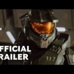 Image of the Paramount+ HALO Season 2 trailer, showcasing Master Chief in a battle against the Covenant.