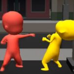 Image of a red hothead and a cool cucumber facing off in a classic Stickman fight!