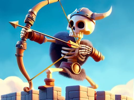 Image of a bony but determined skeleton archer taking aim at the enemy with a fiery arrow. Don't underestimate the undead - they've got a strategic streak too!