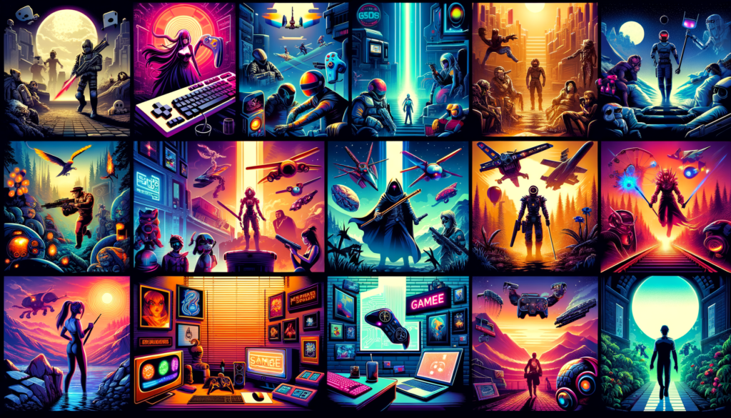 Ourlands Teaser Trailer Revealed – Cozy Island Builder Coming in 2025! Image of a colorful sci-fi collage featuring futuristic characters, cityscapes, and digital landscapes.