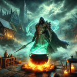 Image of a person walking towards a bright sunrise, surrounded by a vast mountain landscape.