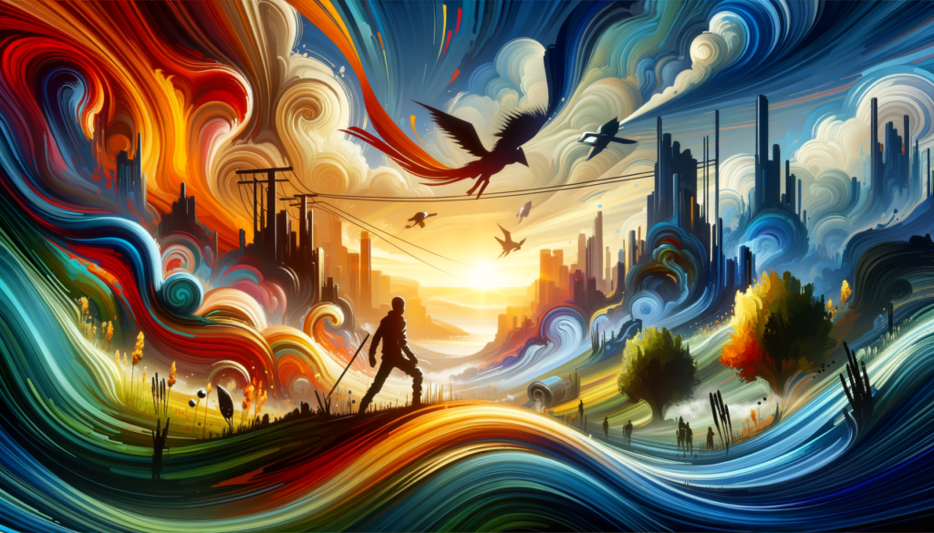 New Trailer Drops for Natsume’s Book of Friends: Hazuki no Shirushi – Watch Now! Image of a silhouetted figure with a sword amidst swirling vibrant colors, birds, and a bright sun.