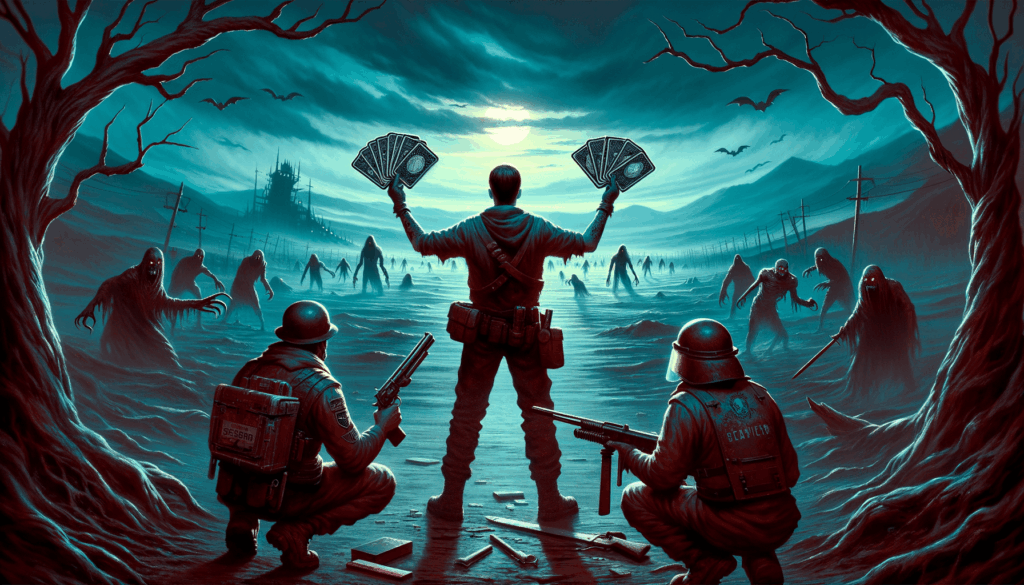 Painkiller Reboot Announced! New Developer, Co-Op Mode, and More – Can It Revive the Franchise? Image of a figure holding cards before soldiers and shadowy figures in a moonlit, eerie landscape.